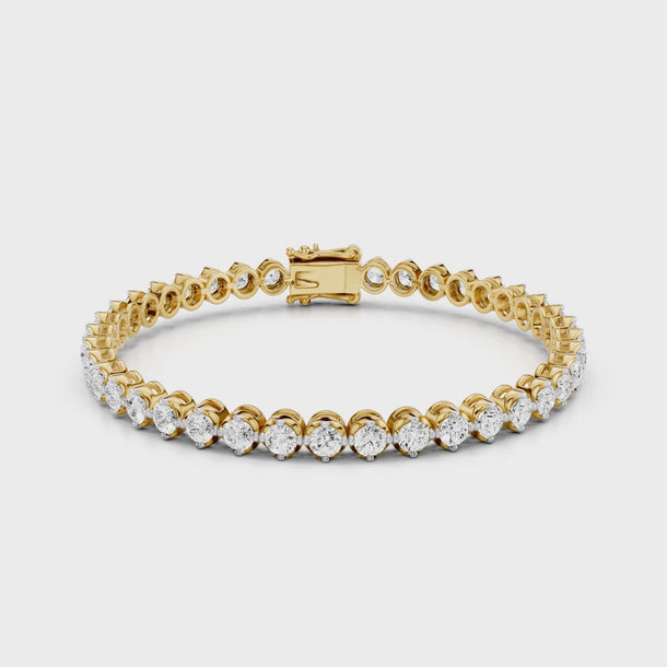 Flower_Clasp_Diamond_Tennis_Bracelet_Minimal_Office_Everyday_Wear_Classic_Jewellery_Statement_Yellow_Gold