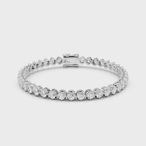 Flower_Clasp_Diamond_Tennis_Bracelet_Minimal_Office_Everyday_Wear_Classic_Jewellery_Statement_White_Gold