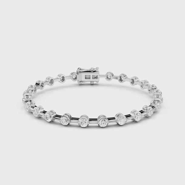 Minimal_Diamond_Tennis_Bracelet_Satellite_Office_Wear_White_Gold_Jewellery