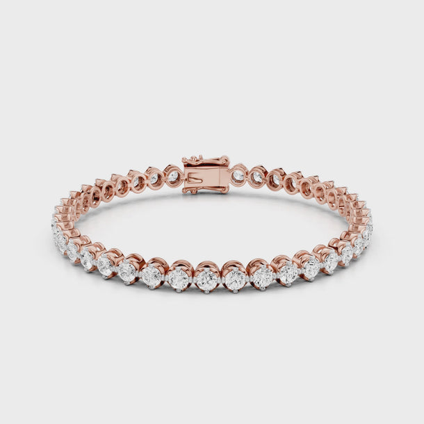 Flower_Clasp_Diamond_Tennis_Bracelet_Minimal_Office_Everyday_Wear_Classic_Jewellery_Statement_Rose_Gold